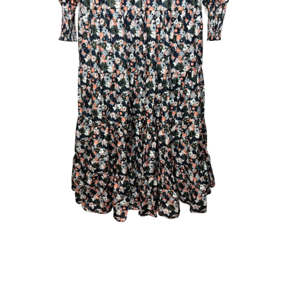Boden Floral Long Sleeve Dress - Black and Pink - Picture 3 of 7